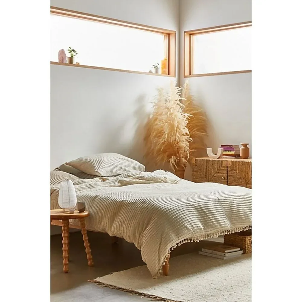 New Urban Outfitters Derby Textured Jersey Duvet Cover sz Queen